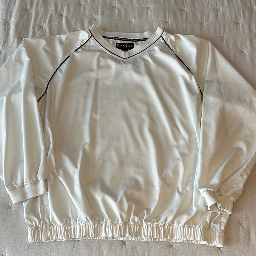 FootJoy Classic White V-Neck Pullover